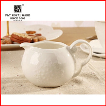 2015 New Elegant hotel afternoon tea white ceramic milk jug for wholesale